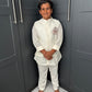 Boys Ivory Embroidered Nehru Jacket