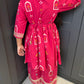 Rani Pink Cotton Palazzo Suit with Gotta Detail & Bandhani Dupatta | Indian Kidswear | Girls Outfits