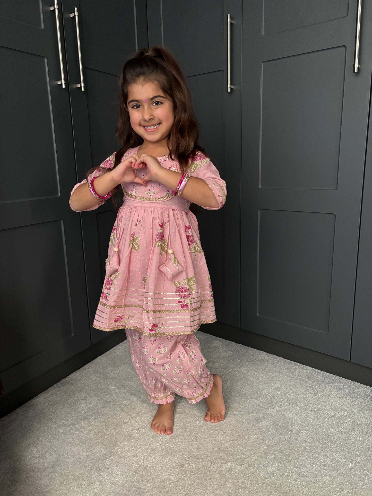 Baby Pink Frock Suit