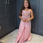 Baby Pink Palazzo Suit