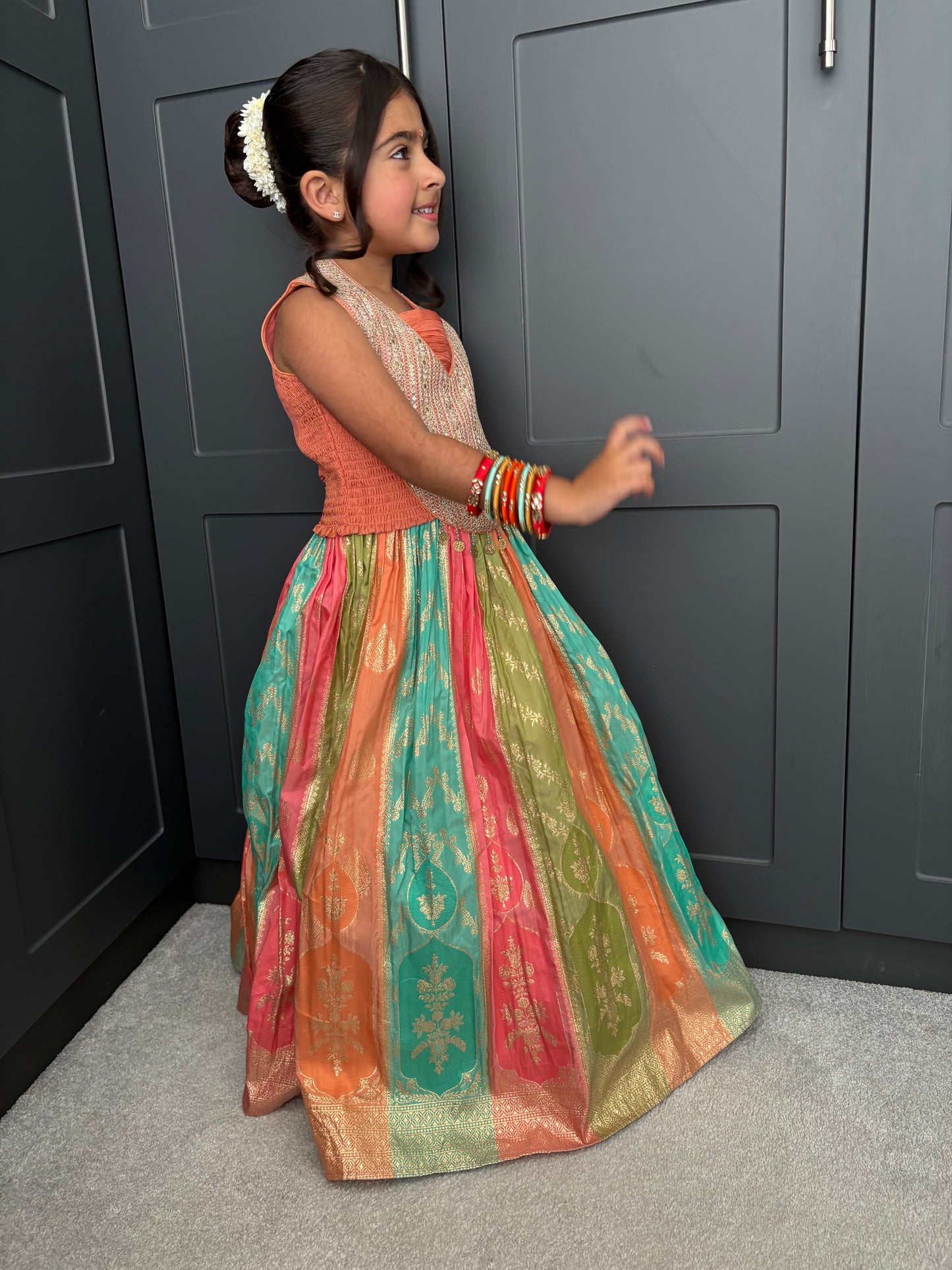Mendhi Magic Lengha Set
