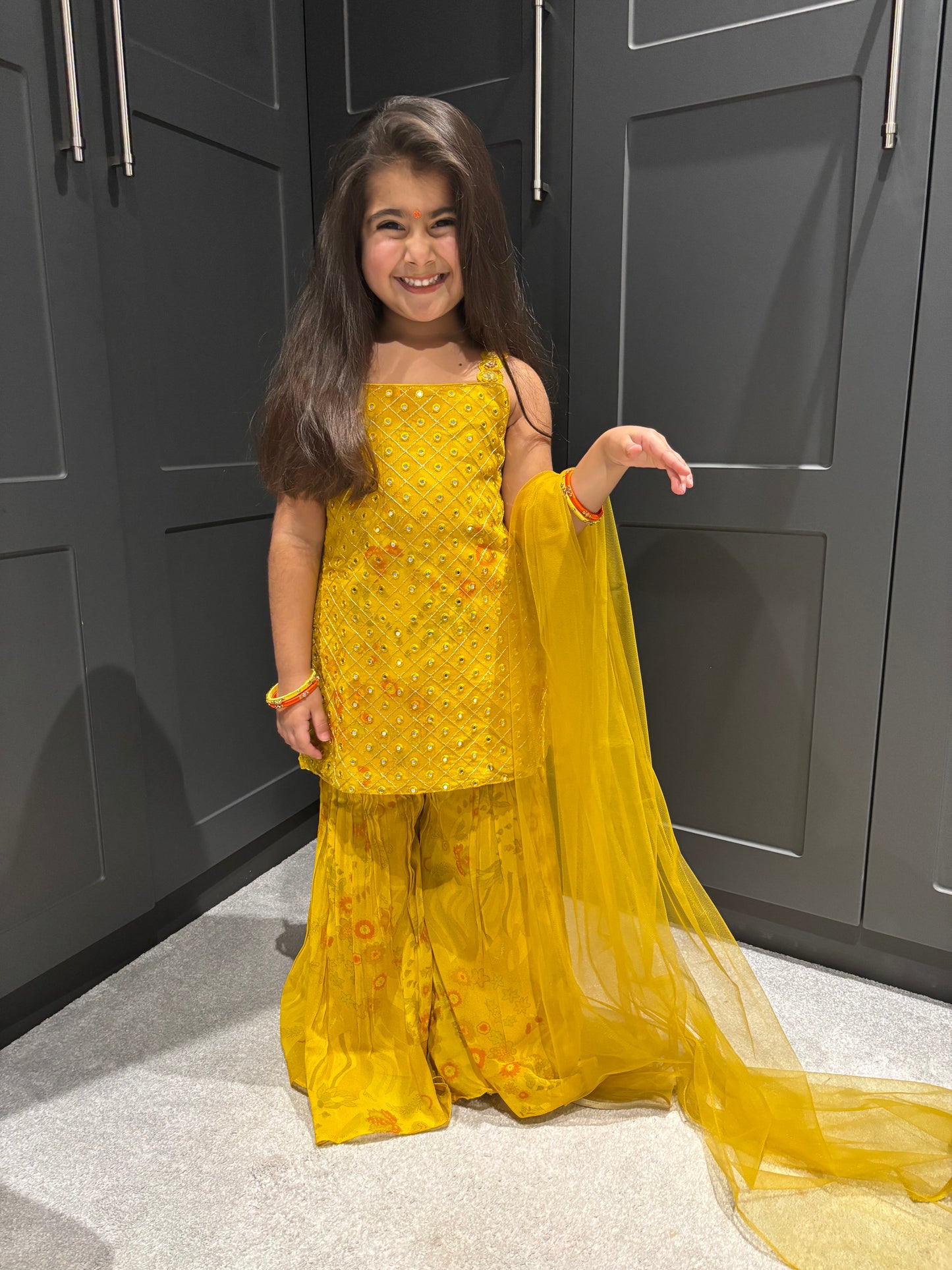 Yellow Sharara Suit
