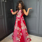 Magenta & Red Lengha Set
