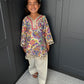 Paisley Mirror Work Kurta Salwar Set for Girls