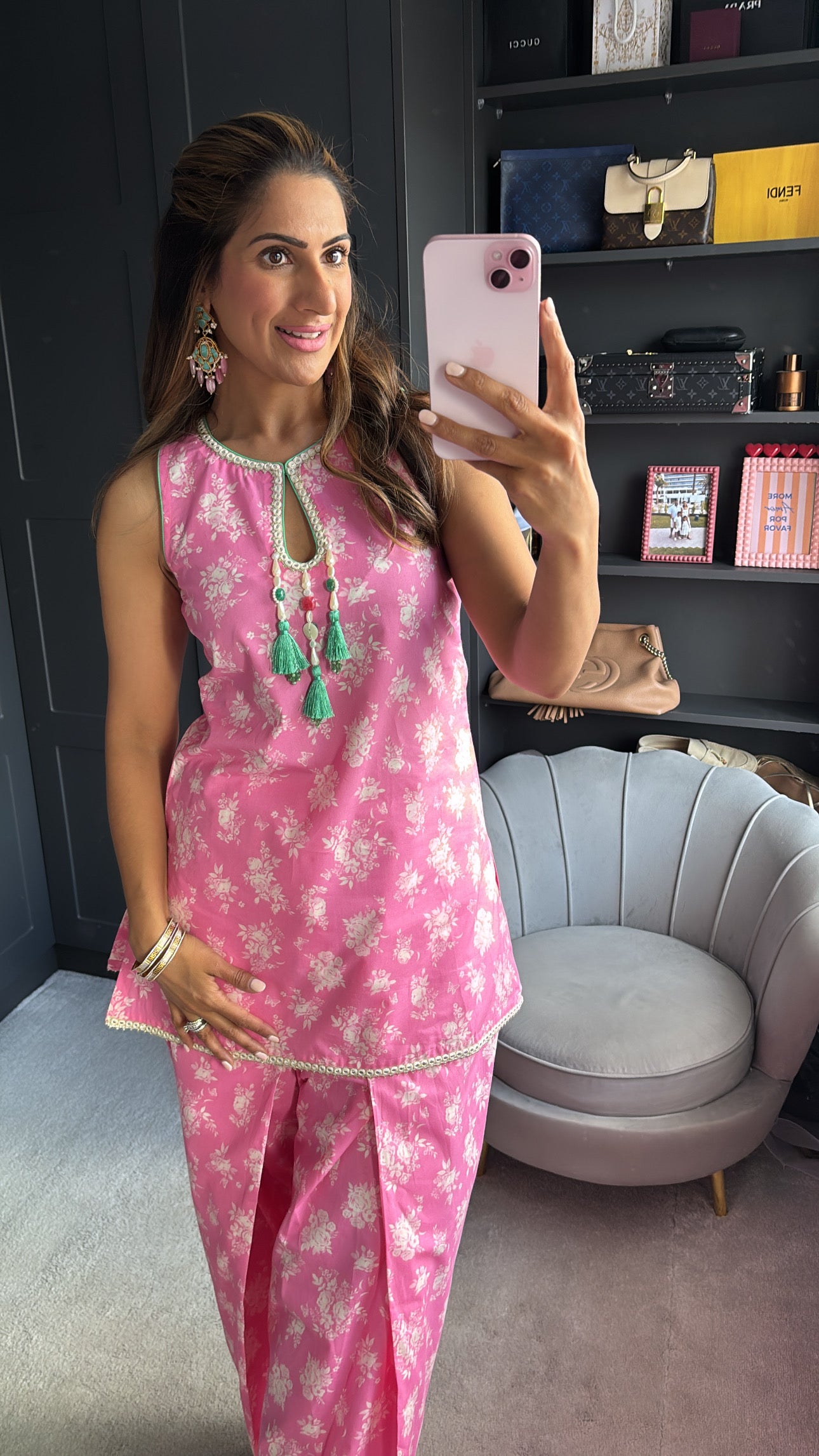 Mama Barbie Pink Farsi Salwar Suit