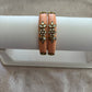 Peach Embellished Bangle
