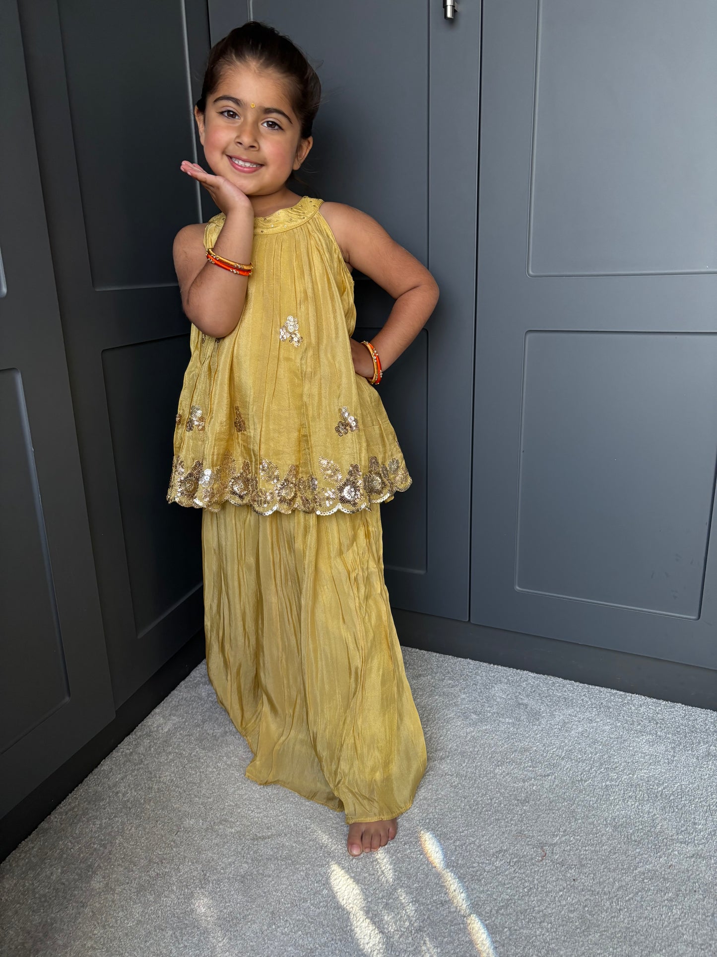 Yellow Palazzo Suit
