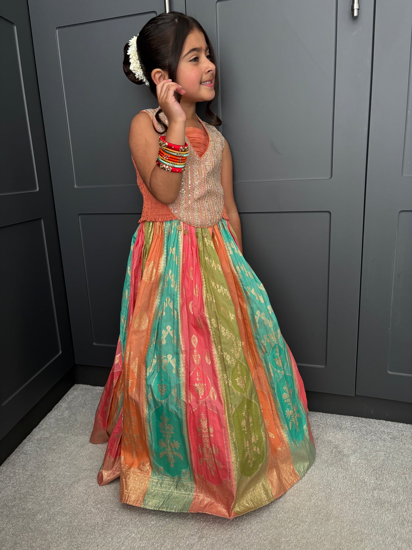 Mendhi Magic Lengha Set