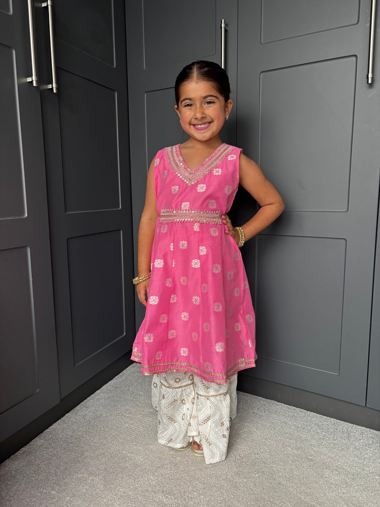 Candy Pink Sharara Set
