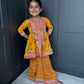Yellow Mirror Work Sharara