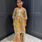 Yellow & Pink Paisley Sharara Suit