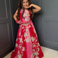 Magenta & Red Lengha Set