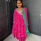 Mini Mama Pink Festive Angrakha Suit