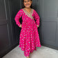 Mini Mama Pink Festive Angrakha Suit