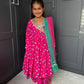 Mini Mama Pink Festive Angrakha Suit