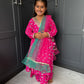 Mini Mama Pink Festive Angrakha Suit
