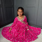 Mini Mama Pink Festive Angrakha Suit