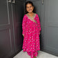 Mini Mama Pink Festive Angrakha Suit