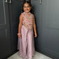 Lilac Floral Pearl Palazzo Suit