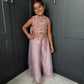 Lilac Floral Pearl Palazzo Suit