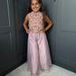 Lilac Floral Pearl Palazzo Suit
