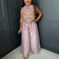 Lilac Floral Pearl Palazzo Suit